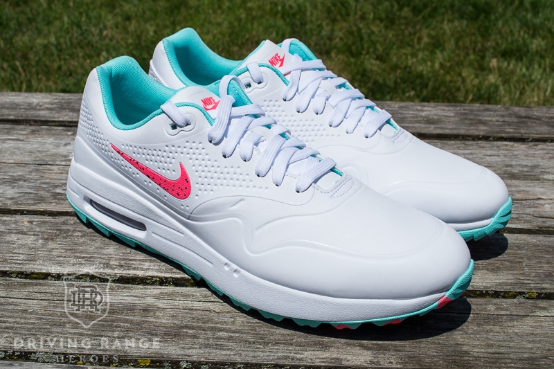 nike air max golf shoes white hot punch